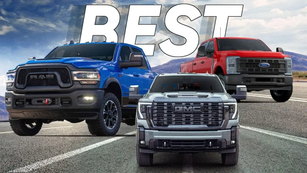 Best powerful pickup trucks 2025 – Ram, Ford, and GMC models on display