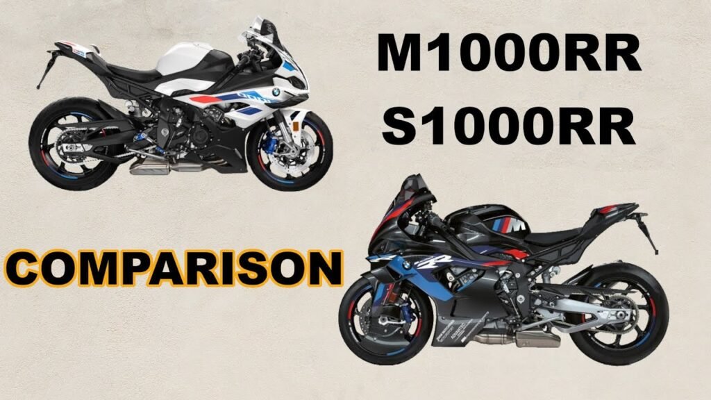 BMW S1000RR vs BMW M1000RR side by side comparison superbikes