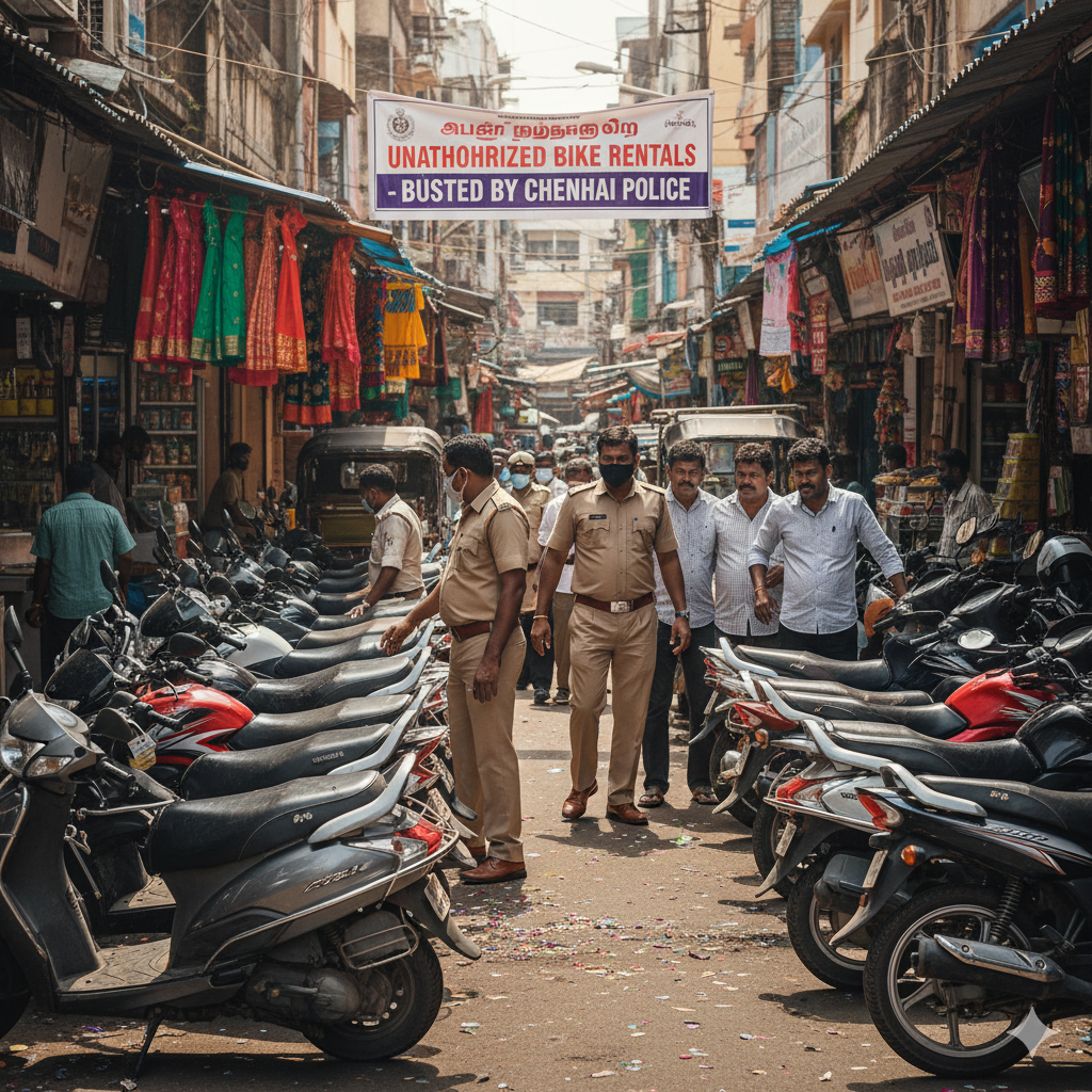 Illegal Bike Rentals Busted in Chennai , car bike news